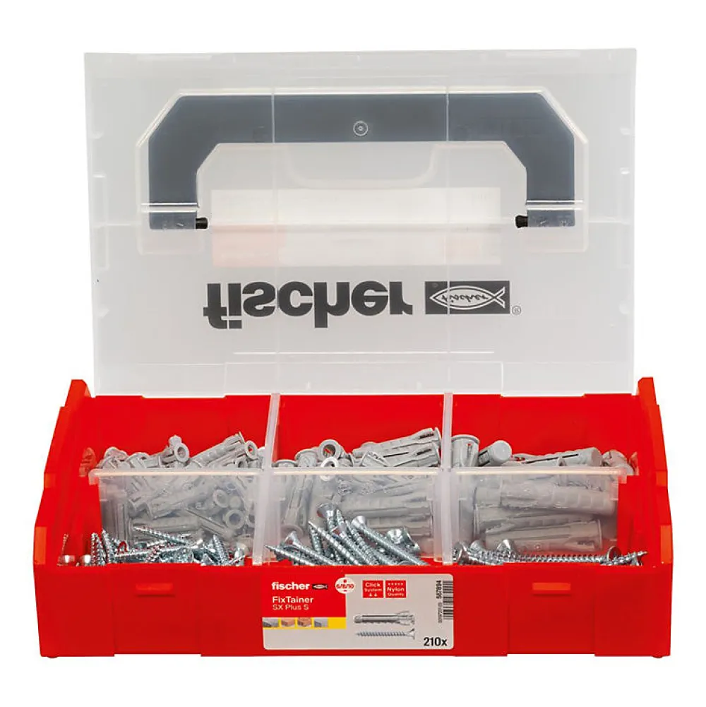 Fischer Coffret Fixtainer Chevilles Sx Plus 6,8 / 10 Avec Vis 567894