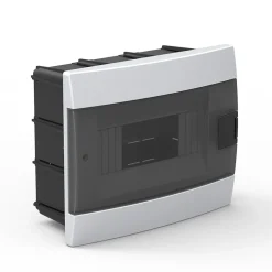 Horoz Electric Coffret électrique encastré 8 modules Tableau électrique nu blanc fumé, 215,5 x 173,5 x 104,5 mm, HOROZ
