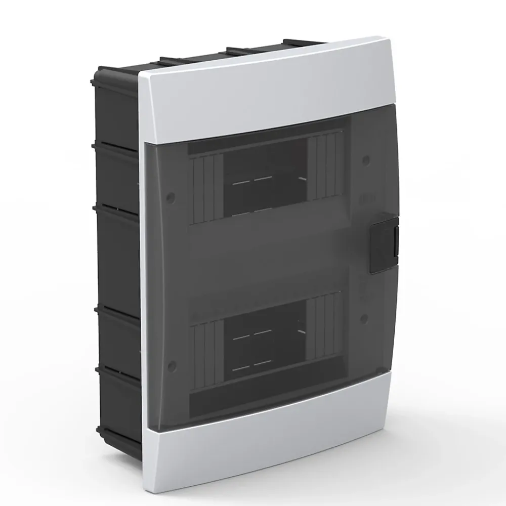 Horoz Electric Coffret électrique encastré 16 modules Tableau électrique nu blanc fumé, 215 x 290,5 x 110 mm, HOROZ