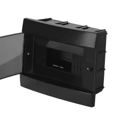 Horoz Electric Coffret électrique encastré 8 modules Tableau électrique nu noir fumé, 215,5 x 173,5 x 104,5 mm, HOROZ
