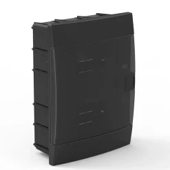 Horoz Electric Coffret électrique encastré 16 modules Tableau électrique nu noir fumé, 215 x 290,5 x 110 mm, HOROZ