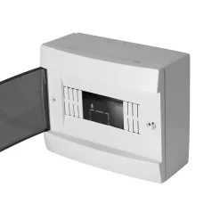Horoz Electric Coffret électrique en saillie 8 modules Tableau électrique nu blanc fumé, 215,5 x 173,5 x 104,5 mm, HOROZ