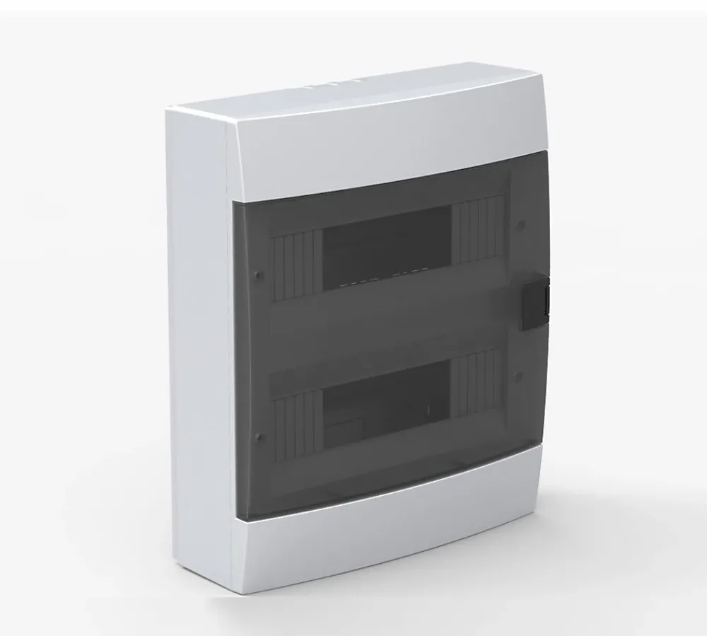 Horoz Electric Coffret électrique en saillie 24 modules Tableau électrique nu blanc fumé, 286 x 340,5 x 112,5 mm, HOROZ