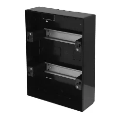 Horoz Electric Tableau Électrique Nu-Coffret électrique en saillie 16 modules Tableau électrique nu noir fumé, 215 x 290,5 x 110 mm, HOROZ