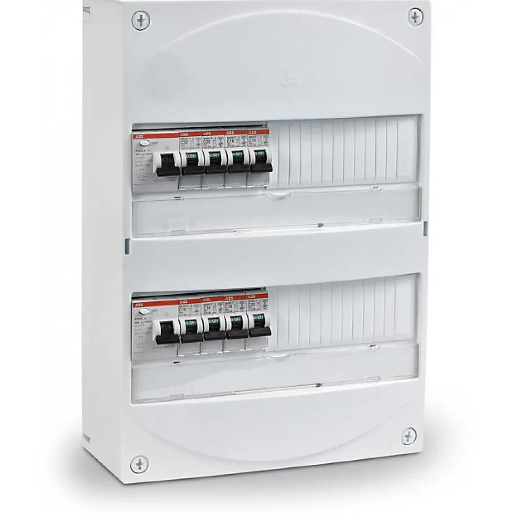 ABB Coffret électrique 2 rangées 26 modules + disjoncteurs