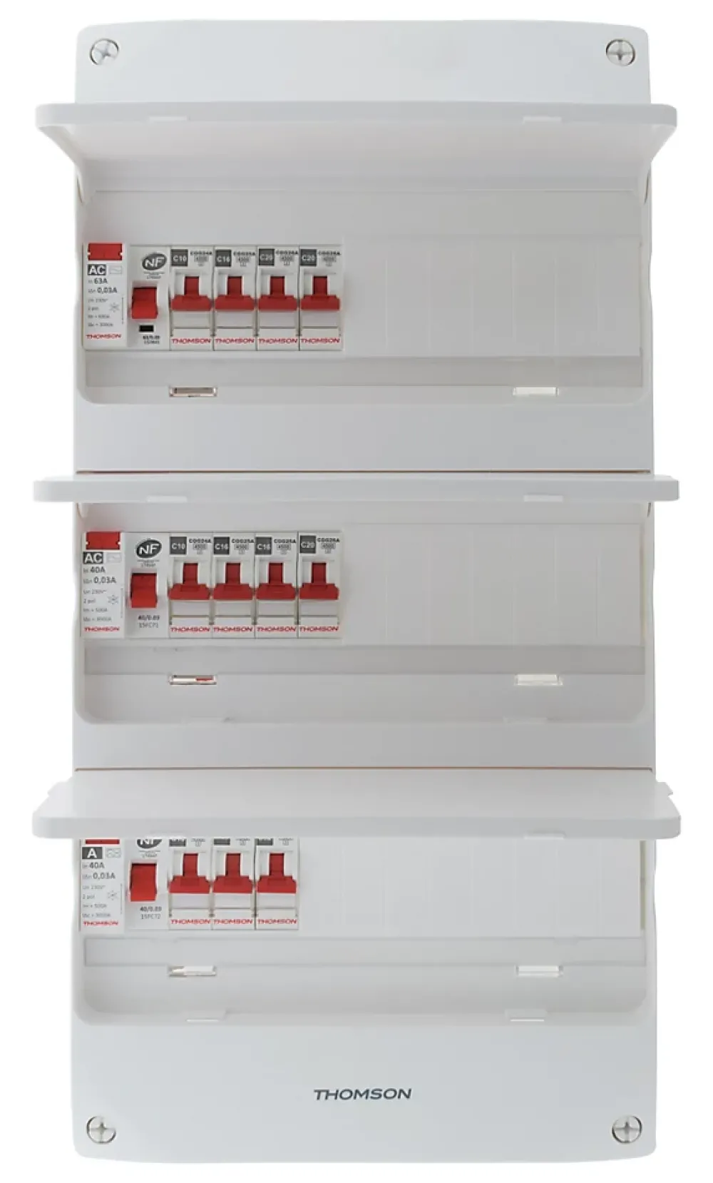 Thomson Coffret électrique 3 rangées 39 modules T4