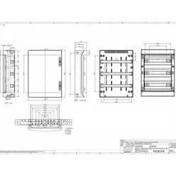 Ide Tableau Électrique Nu-Coffret électrique étanche Pour L'extérieur Ip65 - 3 Rangées De 18 Modules - Hxlxp 586x418x148mm Ecology