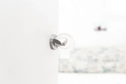 Arrêt De Porte-Coin de porte lock Rei transparent ⌀8,2x H.1,5 cm