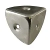 Diall Coin de valise 3 faces en acier nickelé L. 32 mm, 4 pièces