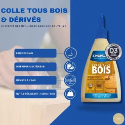 Cyanolit Colle à bois 125g collage renforcé