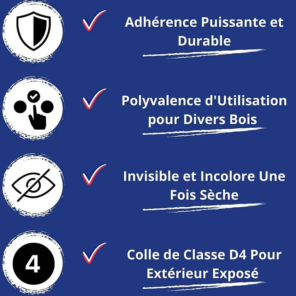 Codève Bois Colle-Colle Bois Exterieur - 1 L - Codeve Bois - Pour L'assemblage De Votre Bois Soumis à L'eau Et à L'humidité En Extérieur.