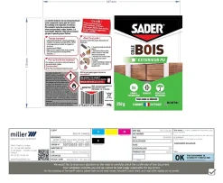 Sader Colle-Colle Bois Extérieur PU Polyuréthane 250g