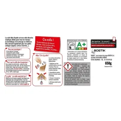 Sader Colle-Colle Bois Prise Rapide Transparente 650 g