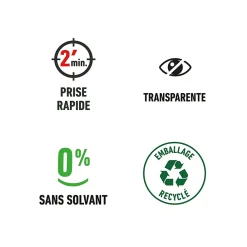 Sader Colle-Colle Bois Prise Rapide Transparente 650 g