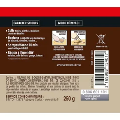 Sintobois Colle à bois tous bois et dérivés 100g