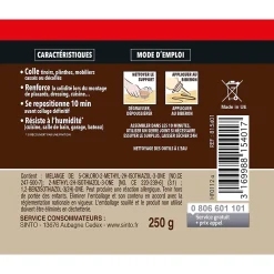 Sintobois Colle à bois tous bois et dérivés 250g