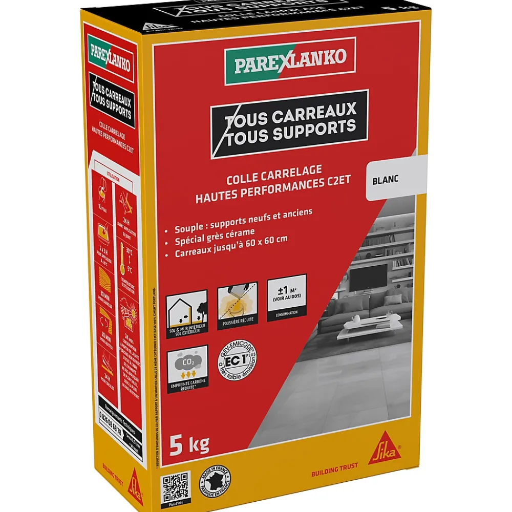 Parexlanko Colle Carrelage-Colle carrelage blanche hautes performances 5 kg