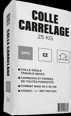 Weber Saint-Gobain Colle Carrelage-Colle carrelage C2 carreaux et pierres toutes porosités sac de 25 KG