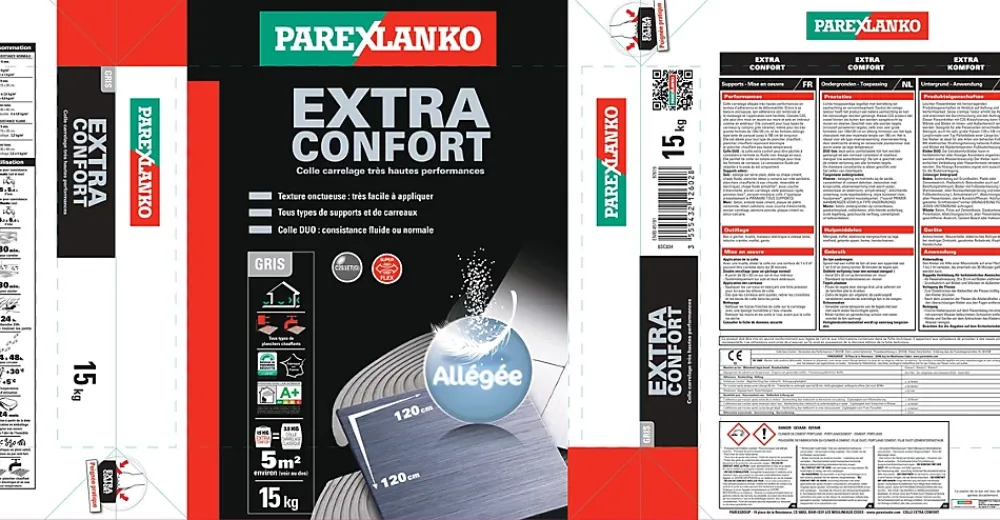 Parexlanko Colle carrelage Extra confort Allégée 15 kg
