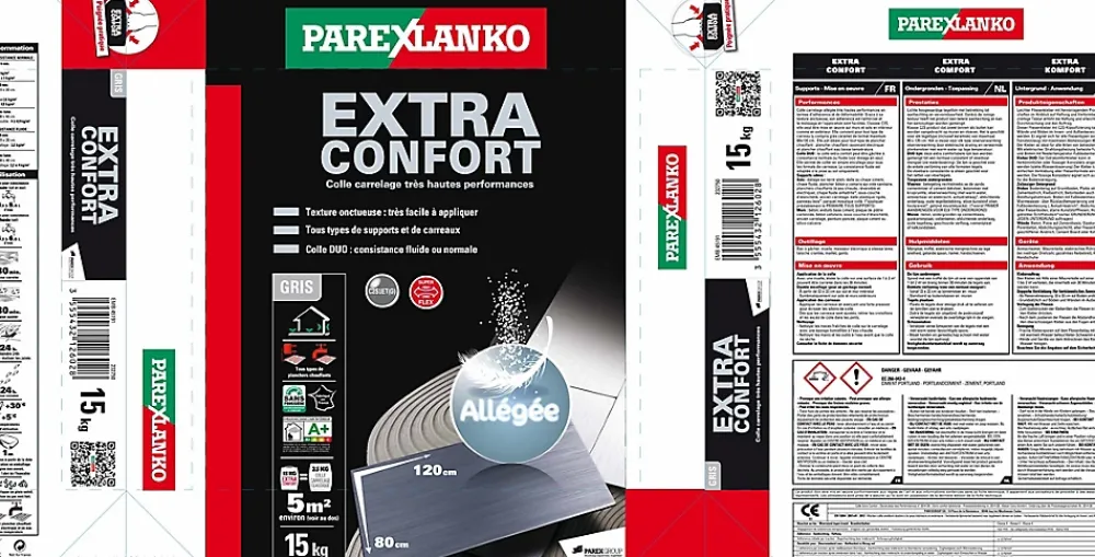 Parexlanko Colle carrelage Extra confort Allégée 15 kg