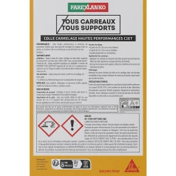 Parexlanko Colle carrelage grise hautes performances 5 kg