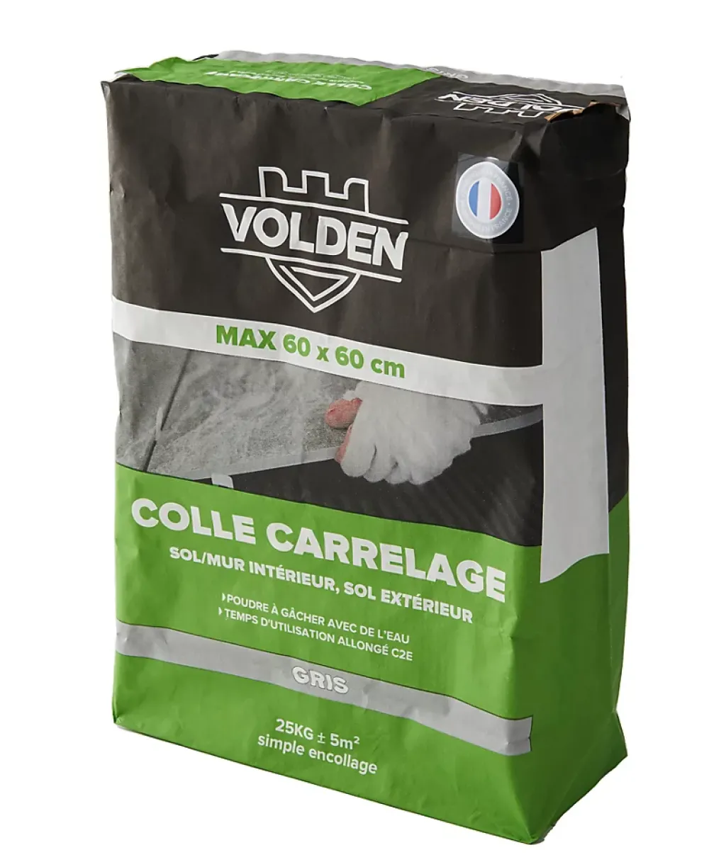Volden Colle Carrelage-Colle carrelage sol int/ext et mur intérieur gris C2E 25kg