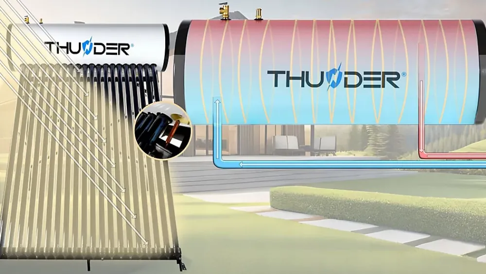 Thunder Panneau Solaire À Composer-Collecteur pressionnel avec réservoir 200L 1 pièce.