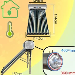 Thunder Panneau Solaire À Composer-Collecteur pressurisé avec réservoir 150L 1 pièce.