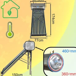 Thunder Panneau Solaire À Composer-Collecteur pressurisé avec réservoir 100L 1 pièce.
