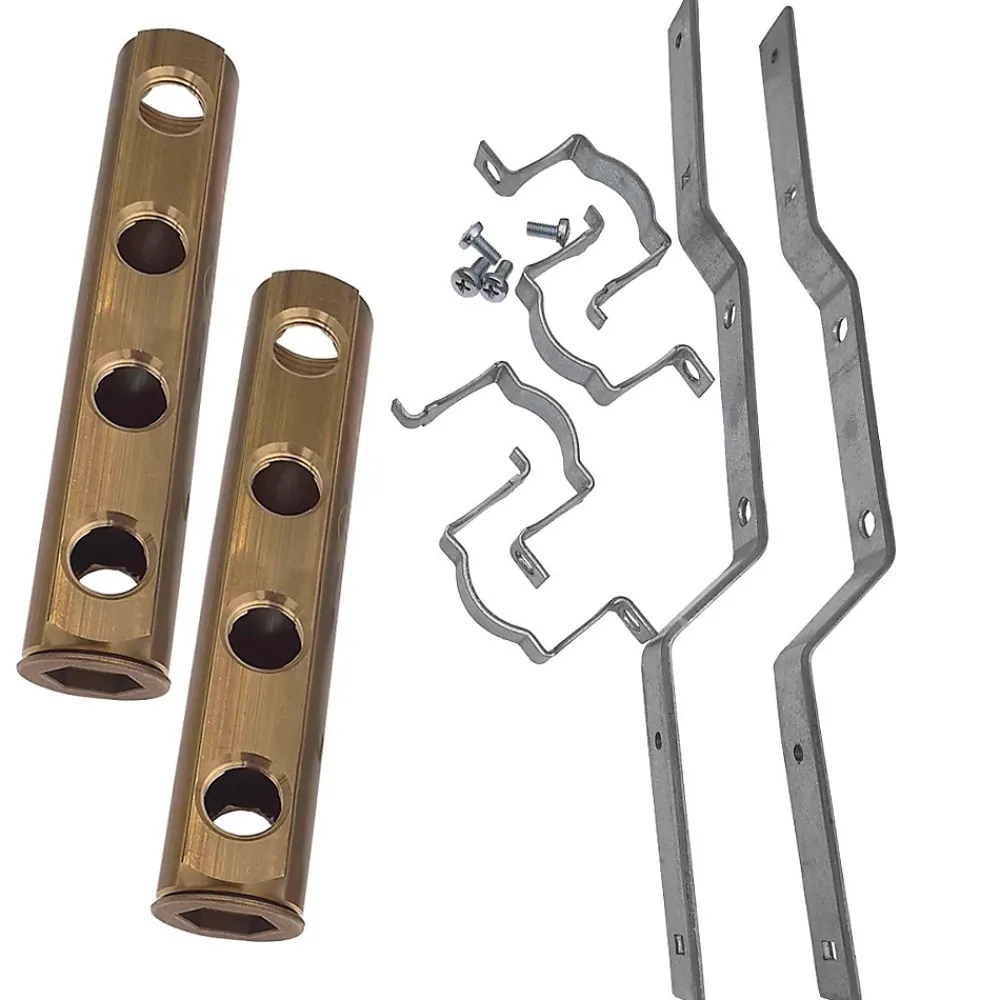 Monmobilierdesign Nourrice Plomberie-2 collecteurs barreau 4 sorties femelles + fixations
