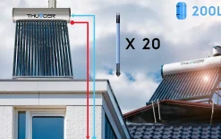 Thunder Panneau Solaire À Composer-Collecteur solaire non pressurisé avec réservoir 200L 1 pièce.