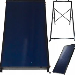 Thunder Panneau Solaire À Composer-Collecteur solaire 2 m² avec structure de montage et raccords 3/4 1 pièce.