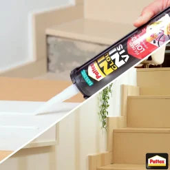Pattex Colle-Colle de fixation Ni clou ni vis tous matériaux blanc 460g