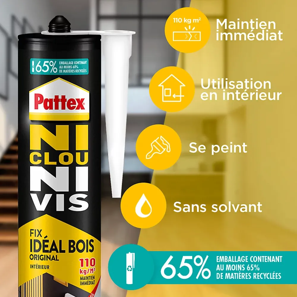 Pattex Colle de fixation pour bois 380g
