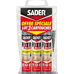Sader Colle de fixation Fixer Sans Percer Aménagement intérieur 3x280ml