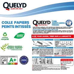 Quelyd Colle Papier Peint-Colle en poudre - adaptée pour tout papiers peints intissés - surface de couverture 32 m² - 30621359