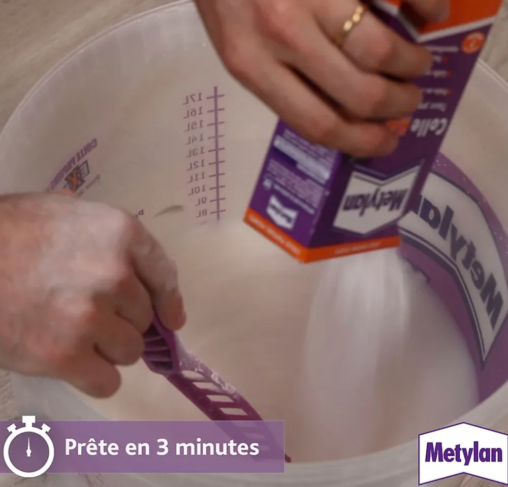 Metylan Colle en poudre - adaptée pour tout papiers peints - surface de couverture 35 m² - 1692620