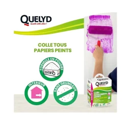 Quelyd Colle Papier Peint-Colle en poudre pour tous papiers peints 150g