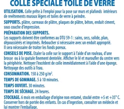 Semin Colle en Pâte pour Toiles de Verre , Prête à l'Emploi, Seau de 10 kg