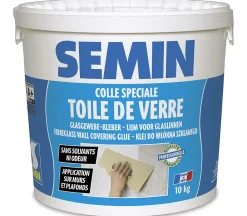 Semin Colle en Pâte pour Toiles de Verre , Prête à l'Emploi, Seau de 10 kg