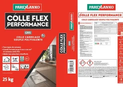 Parexlanko Colle Flex performance gris tous type de carreaux 25Kg
