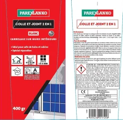 Parexlanko Colle Carrelage-Colle & joint pâte blanc 1,5 kg