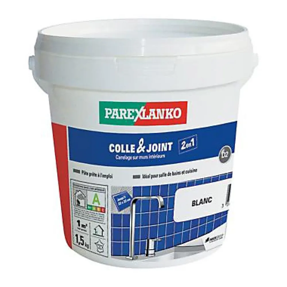 Parexlanko Colle Carrelage-Colle & joint pâte blanc 1,5 kg