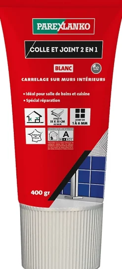 Parexlanko Colle Carrelage-Colle & joint pâte blanc 1,5 kg
