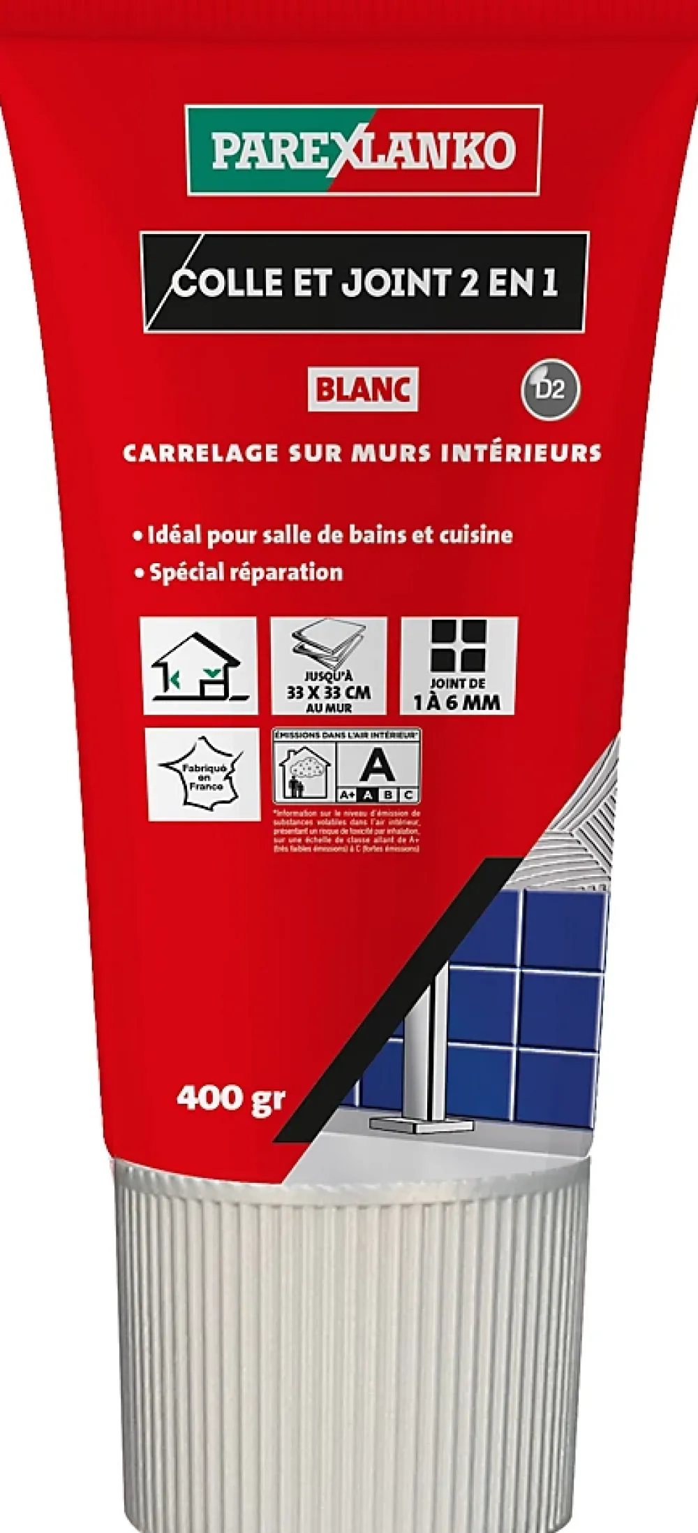 Parexlanko Colle Carrelage-Colle & joint pâte blanc 1,5 kg