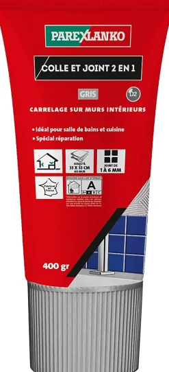 Parexlanko Colle Carrelage-Colle & joint pâte gris 1,5 kg