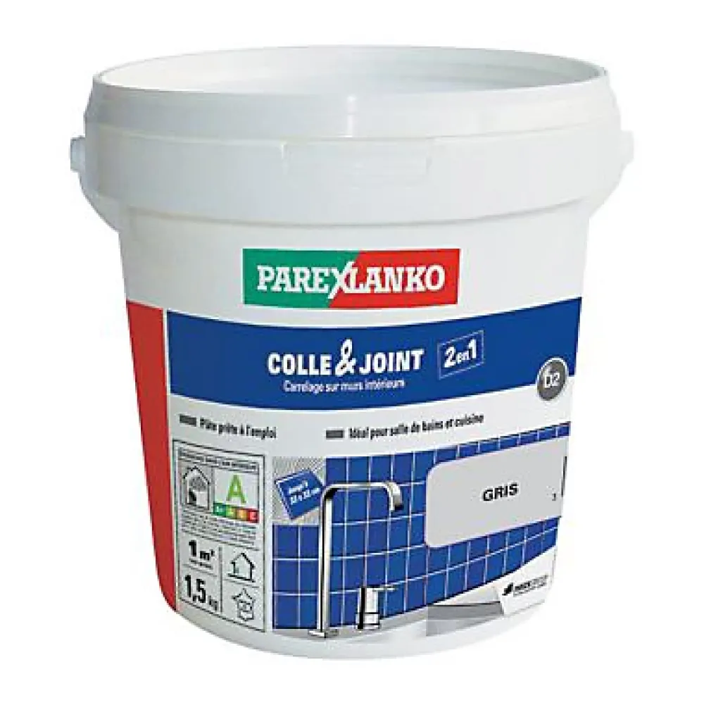 Parexlanko Colle Carrelage-Colle & joint pâte gris 1,5 kg