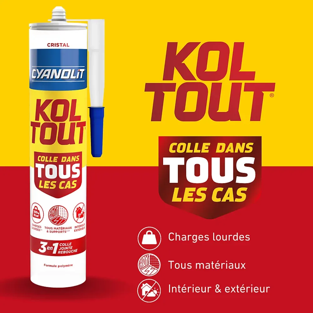 Cyanolit Colle-Colle Koltout Transparente cartouche 290 ml