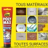 UHU Colle mastic extra forte express Poly Max blanc tube 165g