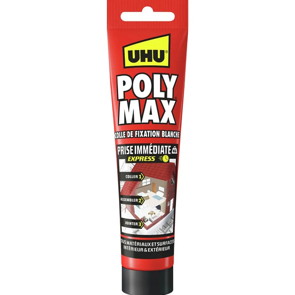 UHU Colle mastic prise immédiate express blanc tube 165g